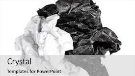  Presentation with piece of the pie - Colorful presentation design enhanced with scrunched up papper ball - screwed up piece of paper backdrop and a  colored foreground