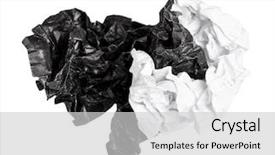  Presentation with piece of the pie - Audience pleasing slide set consisting of scrunched up papper ball - screwed up piece of paper backdrop and a  colored foreground