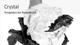  Presentation with piece of the pie - Slide set enhanced with scrunched up papper ball - screwed up piece of paper background and a  colored foreground