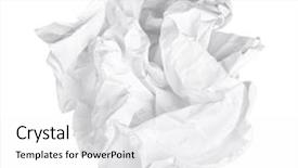  Presentation with piece of the pie - Beautiful presentation design featuring scrunched up papper ball - screwed up piece of paper backdrop and a white colored foreground