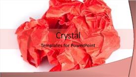  Presentation with paper - Audience pleasing presentation design consisting of scrunched up papper ball - screwed up piece of red backdrop and a red colored foreground