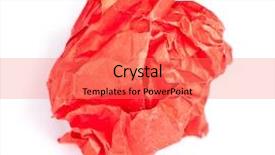  Presentation with piece of the pie - Audience pleasing slide deck consisting of scrunched up papper ball - screwed up piece of red backdrop and a coral colored foreground