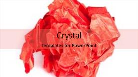  Presentation with paper - Cool new PPT layouts with scrunched up papper ball - screwed up piece of red backdrop and a  colored foreground