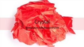  Presentation with piece of the pie - Cool new PPT theme with scrunched up papper ball - screwed up piece of red backdrop and a  colored foreground