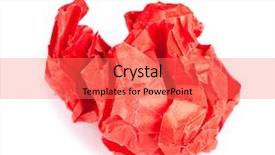  Presentation with piece of the pie - Cool new presentation design with scrunched up papper ball - screwed up piece of red backdrop and a  colored foreground