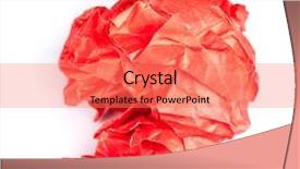  Presentation with paper - Beautiful presentation featuring scrunched up papper ball - screwed up piece of red backdrop and a coral colored foreground