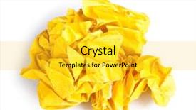  Presentation with piece of the pie - Presentation theme with scrunched up papper ball - screwed up piece of yellow background and a yellow colored foreground