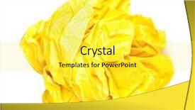  Presentation with yellow paper - Audience pleasing slides consisting of scrunched up papper ball - screwed up piece of yellow backdrop and a yellow colored foreground