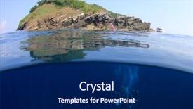  Presentation with divers - PPT layouts enhanced with scuba divers and island half background and a navy blue colored foreground