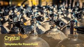  Presentation with scuba diving - Amazing slide deck having oxygen cylinders - scuba diving air tank backdrop and a tawny brown colored foreground