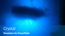  Presentation with scuba diving - Slide deck consisting of scuba diving boat moored over coral reef from underwater background and a gray colored foreground