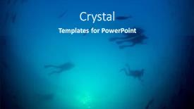  Presentation with ocean surface - Slide deck consisting of scuba-diving-underwater-scuba-divers background and a gray colored foreground
