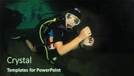  Presentation with scuba diving - Cool new slides with scuba diving backdrop and a wine colored foreground