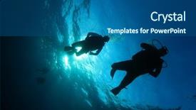  Presentation with scuba diving - Slide deck enhanced with scuba diving background and a ocean colored foreground