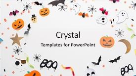  Presentation with decoration - PPT theme with sculling - holidays decoration and party concept background and a white colored foreground