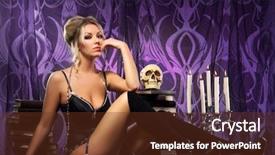  Presentation with gothic - Beautiful PPT layouts featuring sculling - young attractive woman in sexy backdrop and a  colored foreground
