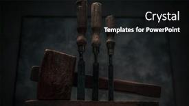  Presentation with creativity - Presentation theme consisting of sculpting-and-creativity-concept background and a black colored foreground