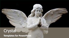  Presentation with melbourne - Slides having sculpture at a melbourne cemetery background and a gray colored foreground