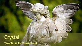  Presentation with melbourne - Theme enhanced with sculpture at a melbourne cemetery background and a tawny brown colored foreground