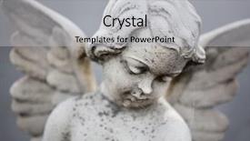  Presentation with melbourne - Slide set with sculpture at a melbourne cemetery background and a light gray colored foreground