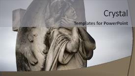  Presentation with melbourne - Presentation with sculpture at a melbourne cemetery background and a light gray colored foreground