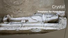  Presentation with memorial - Amazing theme having sculpture-memorial-of-man backdrop and a gray colored foreground