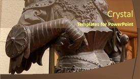  Presentation with armor - Theme with sculpture-of-king-arthur-old background and a tawny brown colored foreground