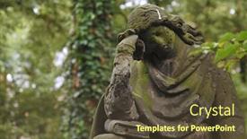  Presentation with mourning - Cool new presentation with sculpture of the mourning woman old graveyard backdrop and a tawny brown colored foreground