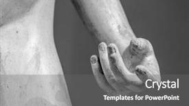  Presentation with gray marble - Colorful presentation theme enhanced with history humans - stone statue detail of human backdrop and a gray colored foreground