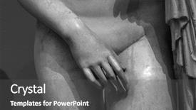  Presentation with gray marble - Audience pleasing presentation design consisting of history humans - stone statue detail of human backdrop and a dark gray colored foreground