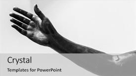  Presentation with gray marble - Cool new slide set with history renaissance - stone statue detail of human backdrop and a light gray colored foreground