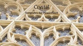  Presentation with spanish style - Presentation theme enhanced with sculptures of gothic style spanish background and a coral colored foreground