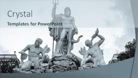  Presentation with fontana for - Beautiful theme featuring scupltures-of-fontana-del-nettuno backdrop and a sky blue colored foreground
