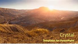  Presentation with israel - Presentation theme consisting of sde-boker-negev-desert-israel background and a tawny brown colored foreground