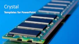  Presentation with computer memory - PPT layouts with sdram-ddr-computer-memory-stick background and a teal colored foreground
