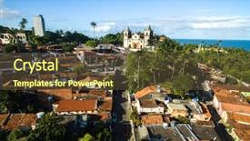  Presentation with aerial view of cape town - Amazing slides having se - aerial view of olinda backdrop and a tawny brown colored foreground