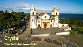 Presentation with aerial view of cape town - Theme consisting of se - aerial view of olinda background and a  colored foreground