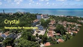  Presentation with city of chicago aerial view - Colorful PPT theme enhanced with se - aerial view of olinda backdrop and a  colored foreground