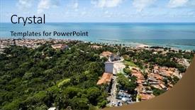  Presentation with aerial view of cape town - PPT theme featuring se - aerial view of olinda background and a  colored foreground