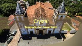  Presentation with aerial - Beautiful presentation design featuring se - aerial view se cathedral backdrop and a  colored foreground