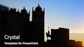  Presentation with silhouette fashion - Beautiful PPT layouts featuring se - cathedral se do porto silhouette backdrop and a black colored foreground
