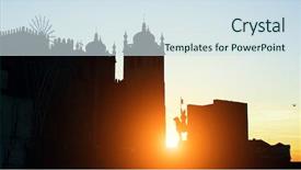  Presentation with worship religious silhouette - Audience pleasing PPT layouts consisting of se - cathedral se do porto silhouette backdrop and a sky blue colored foreground