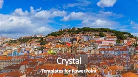  Presentation with architecture - Colorful slides enhanced with se - lisbon portugal cityscape - architecture backdrop and a tawny brown colored foreground