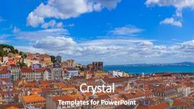  Presentation with architecture - Slides with se - lisbon portugal cityscape - architecture background and a violet colored foreground