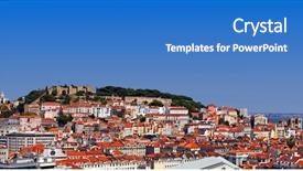  Presentation with view of kerak castle crusader - Beautiful slide set featuring se - lisbon portugal view backdrop and a  colored foreground