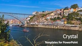  Presentation with architecture old - Cool new presentation theme with se - porto old town in portugal backdrop and a tawny brown colored foreground