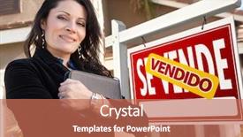  Presentation with real estate growth - Beautiful PPT layouts featuring se - proud attractive hispanic female agent backdrop and a  colored foreground