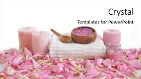  Presentation with pink petal flower animated - Cool new theme with se - set of many pink tropical backdrop and a white colored foreground