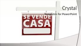  Presentation with real estate - PPT layouts featuring se - spanish se vende casa real background and a cream colored foreground