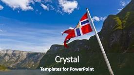  Presentation with norway - Cool new PPT theme with crossing red sea - norway flag and sognefjord backdrop and a dark gray colored foreground